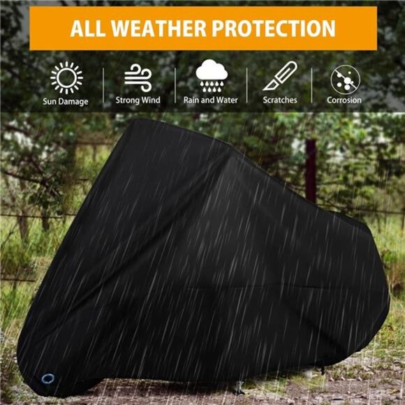 Motorcycle Cover All Season Universal Weather Waterproof Motorbike Cover - Picture 5 of 8